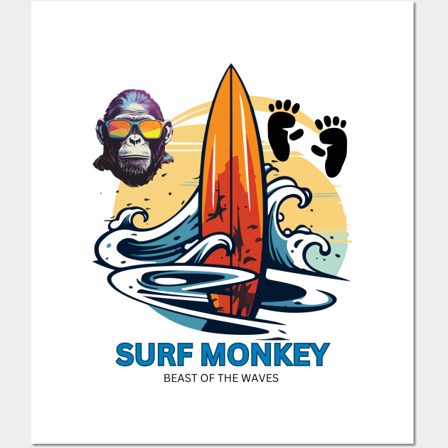 Surf Monkey Wall Art by Hayden Mango Collective 